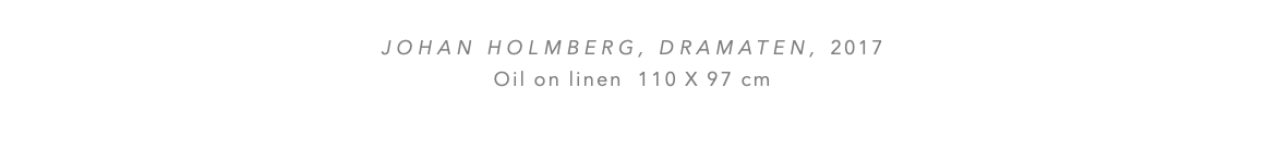  JOHAN HOLMBERG, DRAMATEN, 2017 Oil on linen 110 x 97 cm 